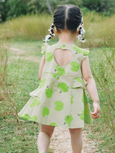 Mini Bala Girls Dress Little Fly Sleeves Cute Print Love Heart Openwork Breathable Pure Cotton Princess Dress